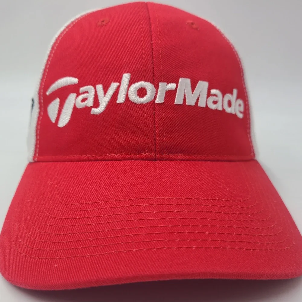 TaylorMade Hat Adjustable Red White Golf r7 Logo Tennis Pickleball Outdoors‎ Men